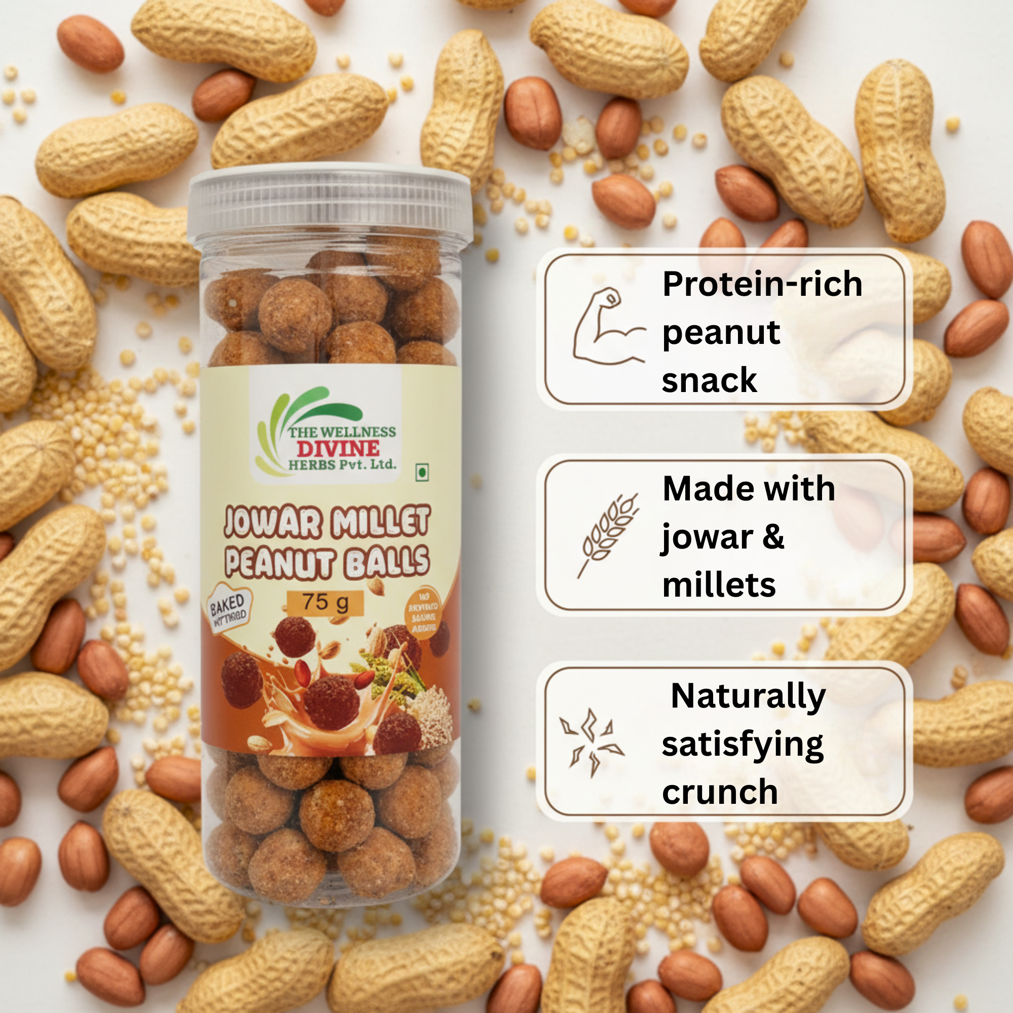 Jowar Millet Peanut Balls – Protein-Rich Crunchy Snack