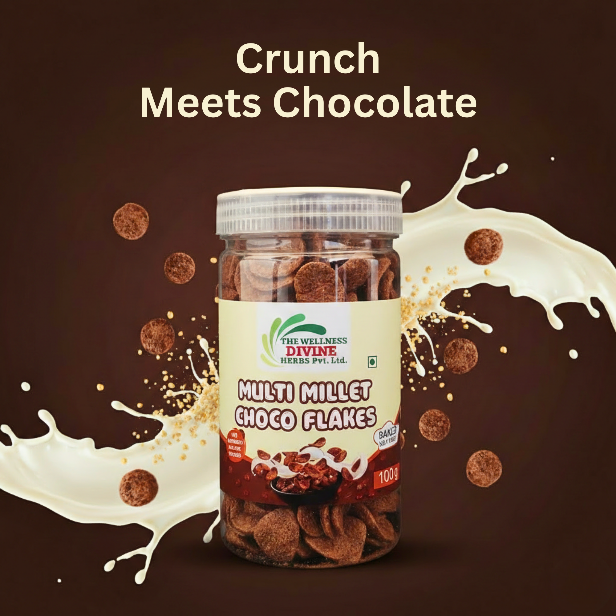 Multi Millet Choco Flakes – Crunchy Chocolate Cereal