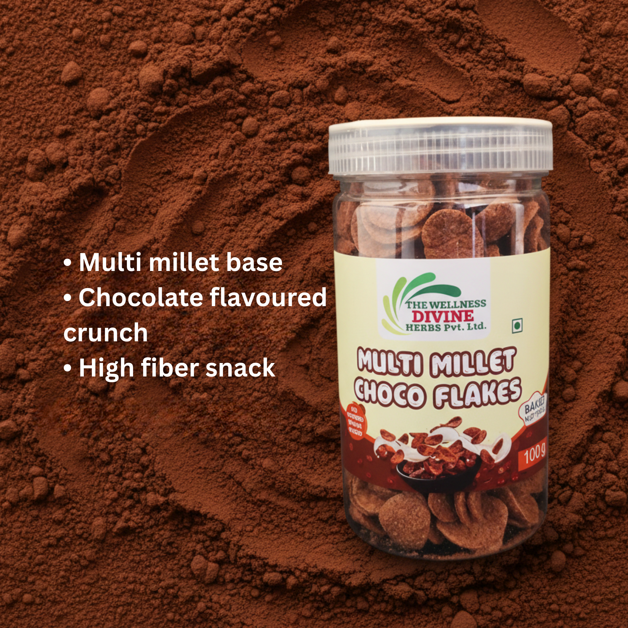 Multi Millet Choco Flakes – Crunchy Chocolate Cereal