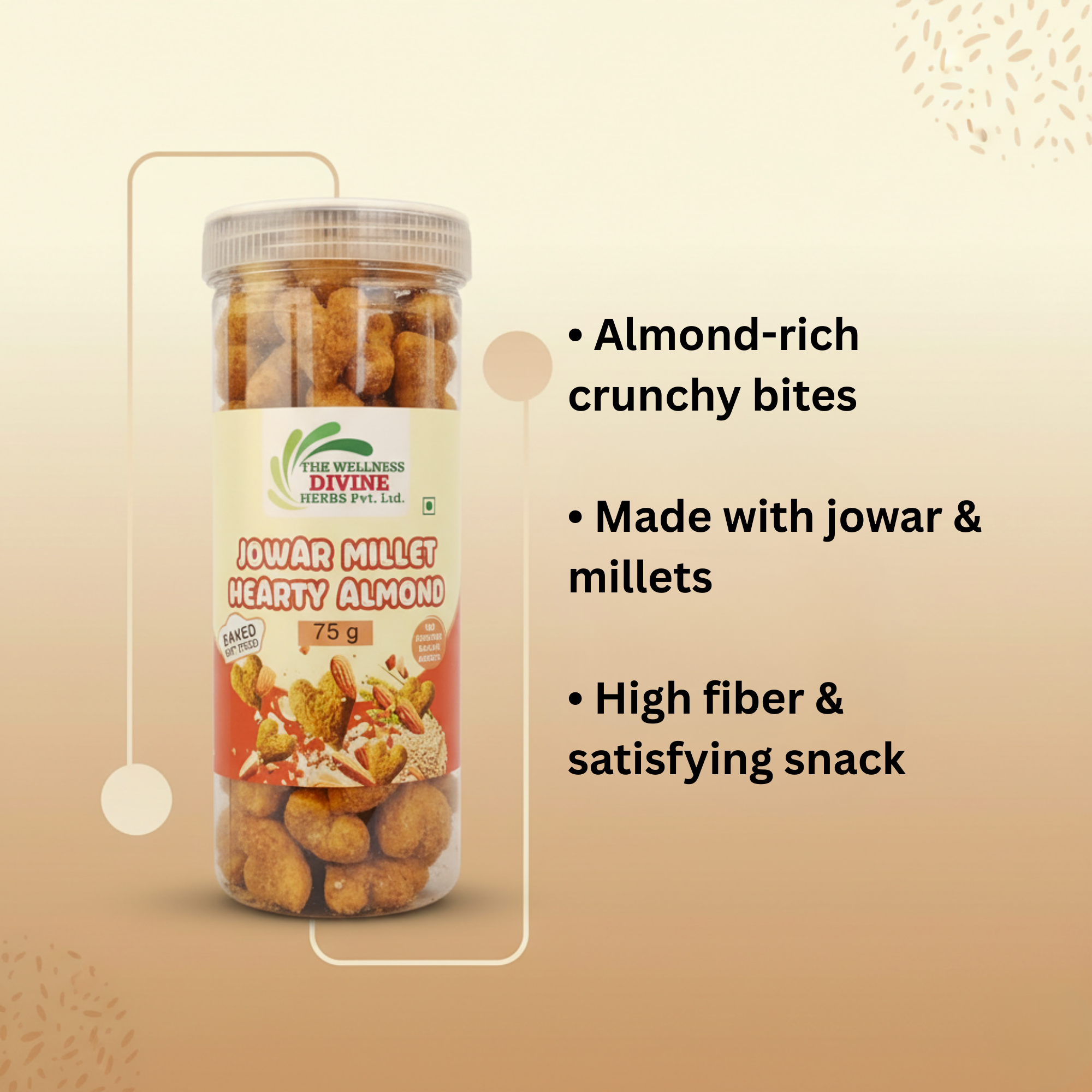 Jowar Millet Hearty Almond Snack