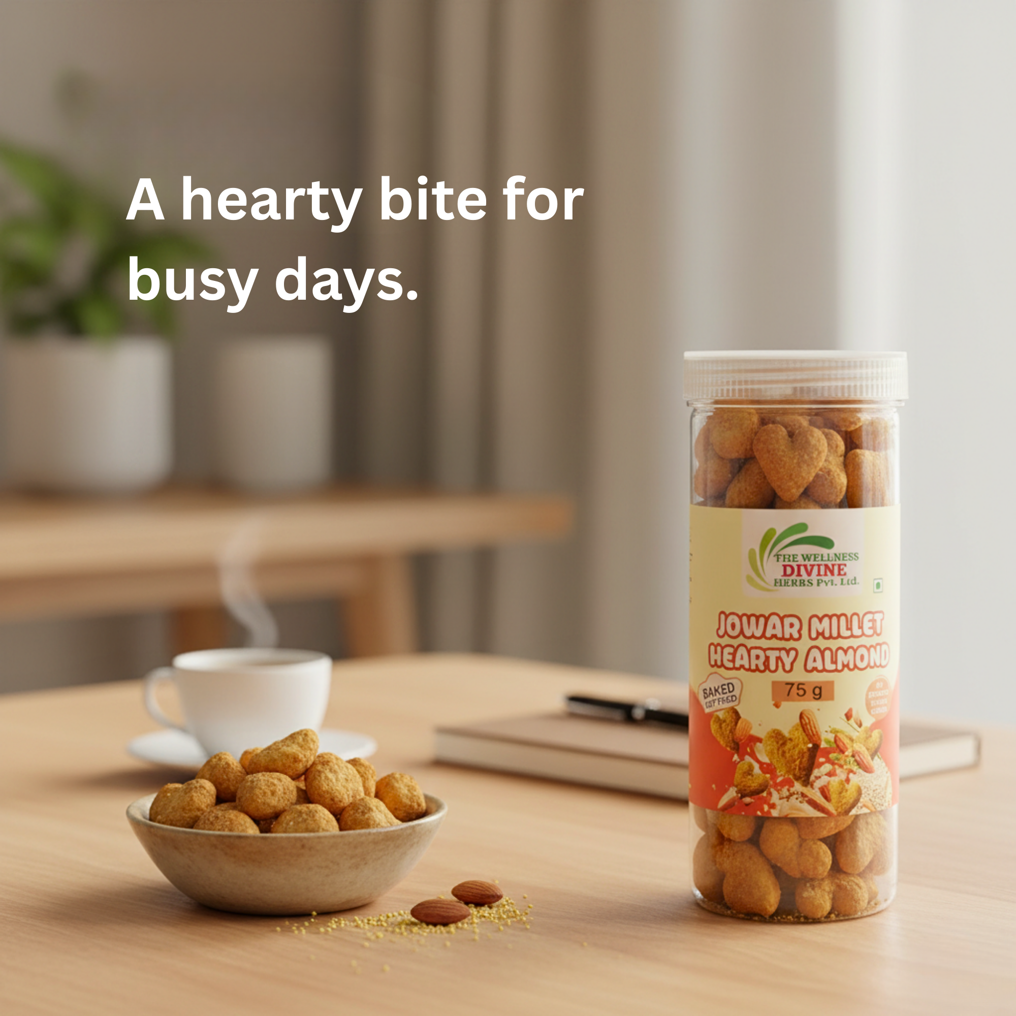 Jowar Millet Hearty Almond Snack